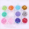 Hot 3D nail art kid toys diy slime toy accessories 12 colorful glitter pieces