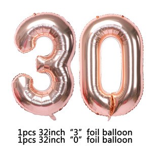 hot sale birthday party 32inch rose gold letter balloon happy birthday foil balloon