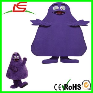 Hot Sale Cartoon Character Purple Monster Grimace Mascot Costume