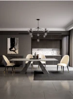 Hot Sale dining room furniture restaurant hotel living room wood legs leather upholstered solid wood dining chairs
