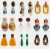 Import Hot sale free sample fashion wholesale  hoop acrylic trendy drop earring custom geometric glitter resin earrings for women from China