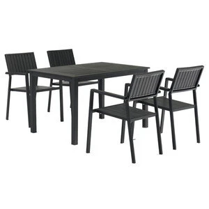 Hot sale full aluminum outdoor 1 table&amp;6 chairs combination sets