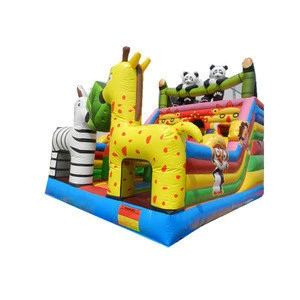 Hot Sale Large Commercial Bouncy Castles Jumping Bouncer Giraffe Inflatable Bouncers For Kids