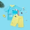 Hot sale original design cute two-piece swimsuit with swimming cap for boys European and American style