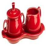 Hot Sale Personalized Handmade Ceramic Sugar and Creamer with Tray