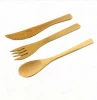 Hot Sale Set Of 4 Pcs Bamboo Travel Utensils With Carrying Case