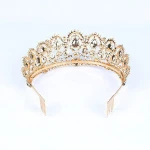 Hot Sale Sparkling Crystal Wedding Hair Accessories Bride Rhinestone Crown Tiaras