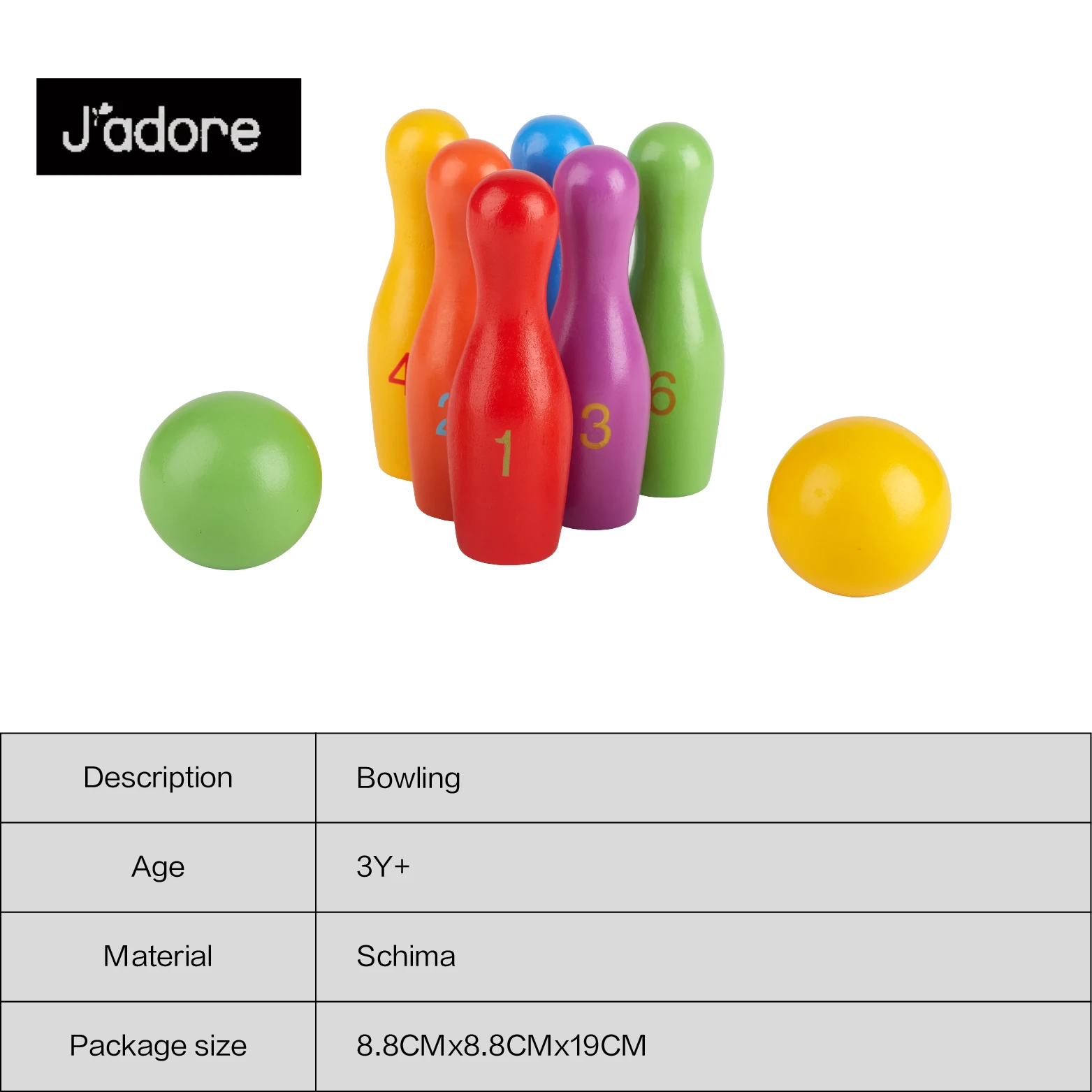Hot sale wooden environmental protection Rainbow colors bowling toys indoor sports education toy