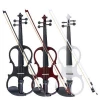 Hot Sales 4/4 Electric Acoustic Violin Basswood Fiddle with Violin Case Cover For Musical Stringed Instrument Lovers Beginners