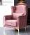 Import hot-sell pink velvet lounge chair with ottoman stool, modern arm chairs living room from China