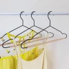 Hot Sell Wholesale Metal drying rack clothes wire Clothes kids Hangers With Solid Wood Pants Bar