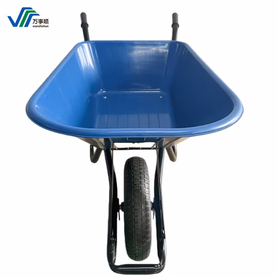 Import Hot Sell Wood Handle Steel Tray Wheel Barrow Wheelbarrow from China