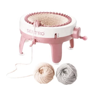 Hot selling Baby Toy Knit DIY Children Toy Plastic Hand Crank 48 Needles Hand Knitting Machine for Kids