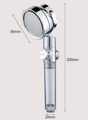 Hot Selling Filtered Shower Head Luxury Spa Detachable PP Cotton Filter Handheld Showerhead with Massage Head