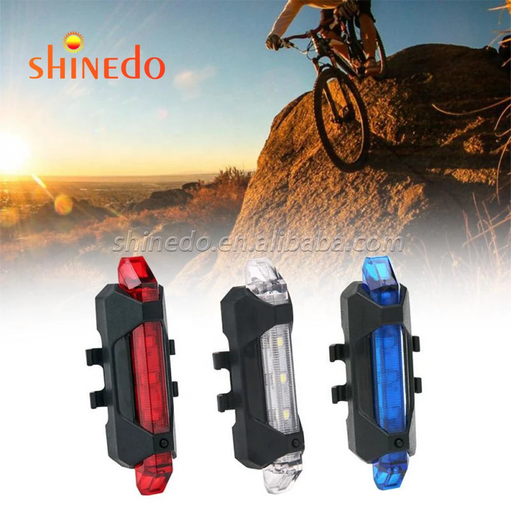 hot selling IP65 waterproof usb rechargeable bike rear light bright bicycle tail light