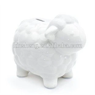 Hotsale Custom Children Gift Money Bank Ceramic Sheep Money Saving Box