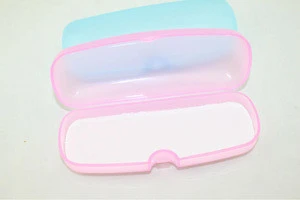 Hotselling plastic transparent optical eyewear glasses cases/box for contact lenses case