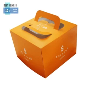 Huaisheng Packaging Cake Boxes Gift Packaging Eco-friendly Packaging Coated Paper in Bulk with Lid Bite Gateau Recyclable Accept