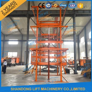 Hydraulic Goods Lift Platform Lead Rail Vertical Platform Lift for Factory Warehouse