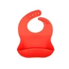 IC New Products grade soft waterproof big pocket silicone baby bib good quality free samples manufacturer supply bibs At Price