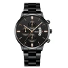 In stock products gradient color steel band mens business casual quartz watch