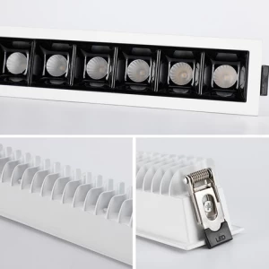 Indoor 3W 6W 9W 15W 30W 45W Dimmable Downlight AC 90-260V Aluminum Linear Strip Light COB Recessed LED Ceiling Spotlight