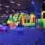 Indoor inflatable Slides jumping bouncy Castles bounce house for kids and birthday party, Fluorescent inflatable trampoline