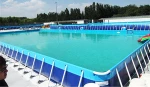 Indoor Outdoor Adult Rectangular Mobile Swimming Pool Large PVC Steel Metal Frame Pool Swimming Pool for Adults
