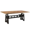 industrial Bar table with heavy cast iron crank base industrial Restaurant Table Commercial Furniture Dining table wooden top