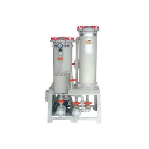Industrial twin tower filter, double housing chemical filter