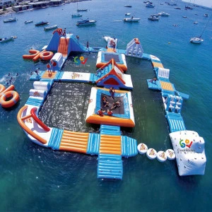 Inflatable organe obstacles course water park project,inflatable water park for water play equipments game