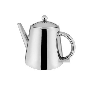 ISO9001 BSCI 1 Liter Modern Stainless Steel Double Coffee Tea Pot Kettle Set