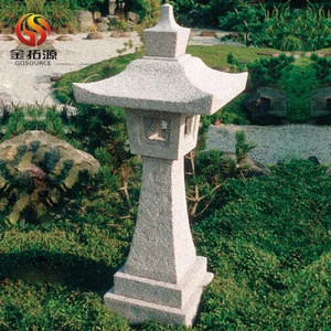 Japanese garden stone pagoda lantern