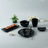 Japanese style matt black melamine sushi dinnerware tableware set for restaurant