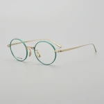 Japanese Titanium Glasses Frame Round Myopia Optical Prescription Eyeglasses Women 2024 New Titan Retro Eyewear