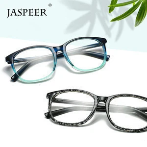 Jaspeer wholesale cheap student tea gradient frame pc frame round optical glasses eyeglasses frame