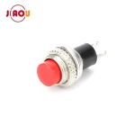 JIAOU 10mm 2 Pin 0.5A 250V  OFF-(ON) DS-314 Push button Switch