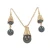 Import JX73  hawaiian pearl earrings  with long chain gold from China