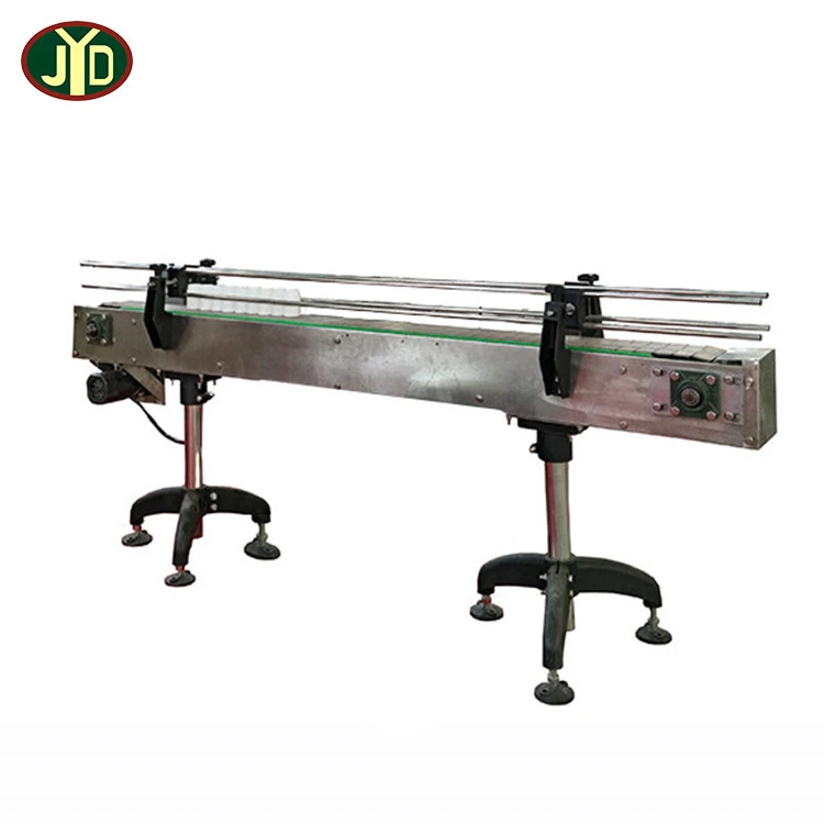 JYD Factory Price Stainless Steel Chain Driven Metal Conveyor Speed Adjusted Flat Belt Conveyor Plate Attach Chain Conveyors