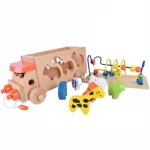 kids child boy girl baby infant children Safety intelligent educational wooden toys gift wood toy beading car shape animal match