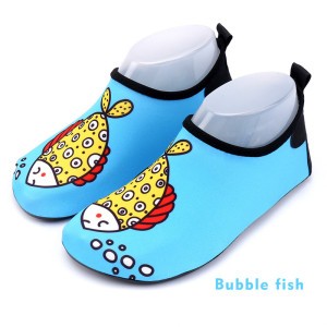 Kids Swim Water Shoes High Quality Cartoon Crab Shark Printed Barefoot Water Walking Swimming Aqua Shoes for Beach