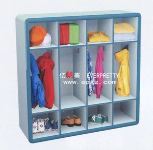 Kindergarten Preschool Children Lockers, Wooden Wardrobe Cabinet Design for Children&#39;s Room