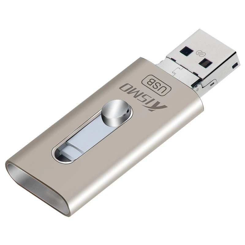 Kismo 3 in 1 USB Flash Drive Mini Phone U Disk OTG Mirco USB Pen Drive For iPhone 8 7 6 Plus ipad Air Mini Android Phones