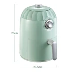Kitchen accessories 2L digital electric deep fryers air fryer Cute Mint Green