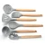 Import Kitchen Supplies Modern Baking Cooking Non-stick Heat Food Grade Silicone Kitchen Tools Set Wholesale Grey from China