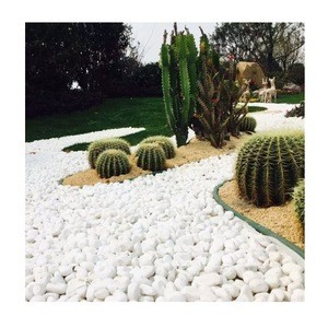 Landscaping Decor Wash Tumble Finish  Floor China Round Granite White Color Pebble Stone for Garden Paver