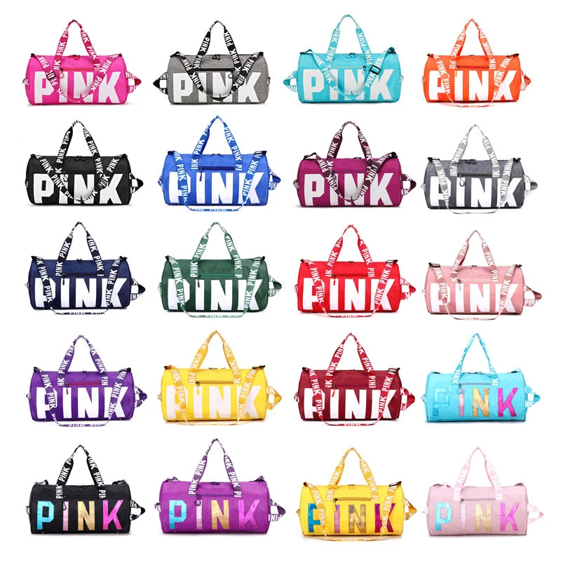 Large Capacity Women Duffel Fitness Bag lightweight Ladies Pink Waterproof Foldable Gym Sport Travel Bag