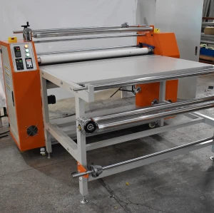 large format roll cloth fabric drum heating press calander roll to roll  sublimation machine