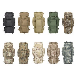 Large Military Waterproof Tactical Hiking Climb  Mountaineering Rucksack Backpack camping backpacks 60l