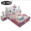 Latest double bed designs pink color children bed girls Kids bedY908